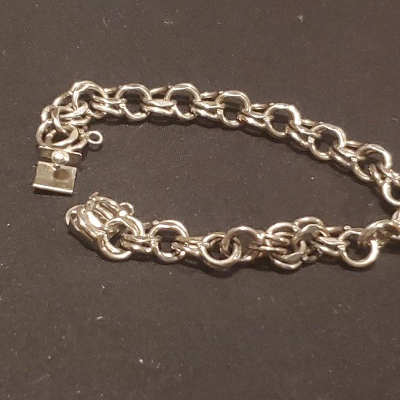 STERLING SLIVER charm statement braclet - Picture 4 of 5